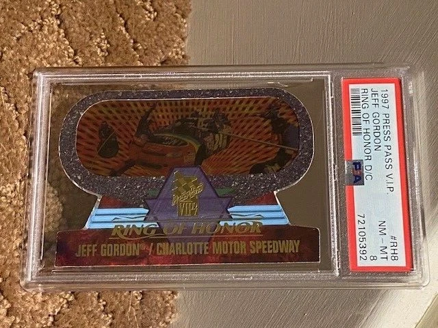 Jeff Gordon 1997 Press Pass VIP Ring Honor PSA 8 Die Cut Insert CARD POP 1 NO^ - Image 1 of 1