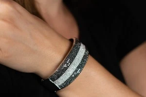 Haute Couture Armreif Diamanten Black and White Armband in Weißgold 750 Schmuck - Bild 1 von 8