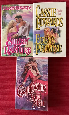 Cassie Edwards:  3 vintage preowned Historical Romance paperbacks Lot B Foto 1 de 4