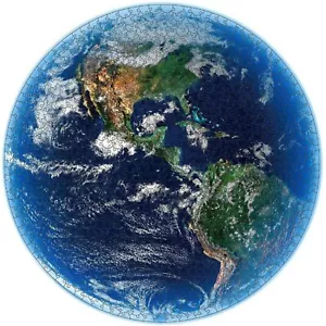Jigsaw Puzzle Round Earth Planet 27" Challenge Game for Adults, Kids 1000 Pcs - Picture 1 of 7