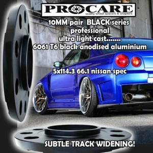 10mm 5x114.3 Wheel Spacer Adaptor X2 12x1.25 66.1mm For NISSAN 200SX 240SX 350Z - Picture 1 of 4