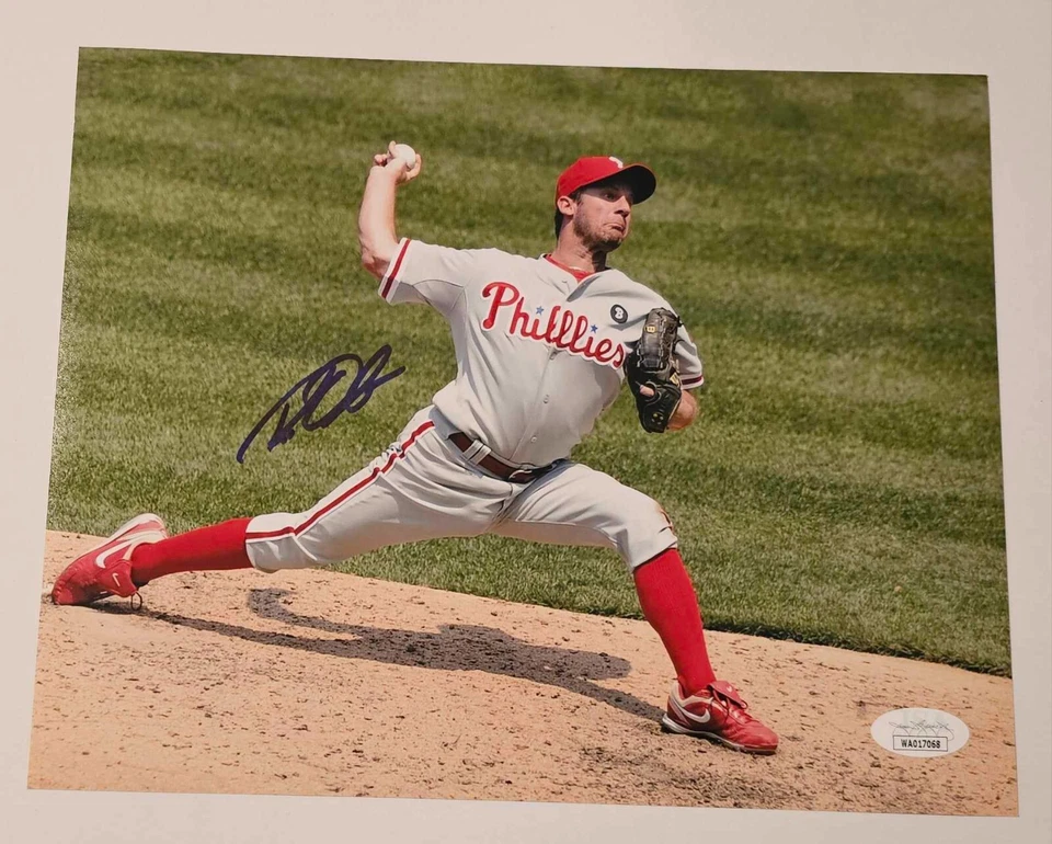 Foto de béisbol firmada autografiada por Roy Oswalt 8 x 10 Astros Phillies Rangers JSA Foto 1 de 1