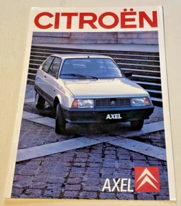 Brochure de vente  CITROEN AXEL  - Juillet 1987  - Bel Etat. - Picture 1 of 3