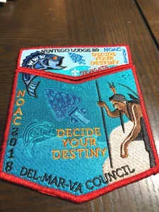 OA NENTEGO LODGE 20 DELEGATE 2018 NOAC TWO PIECE SET MINT  - Picture 1 of 1