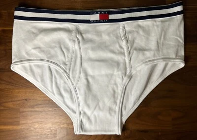 Vintage Tommy Hilfiger Briefs  White Size 42 Mid-Rise Fly Front Flag - Image 1 of 4