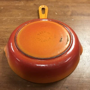 Vintage DESCOWARE Flame Orange Skillet Pan #15 (6”) Made In Belgium - Picture 1 of 12