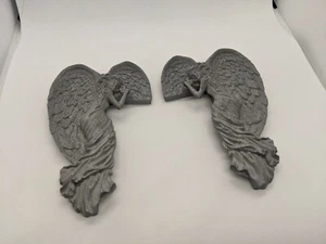 Pair of Over Door Angels Ornament Decor Sculpture Miniature Figurine Gift UK - Picture 1 of 11