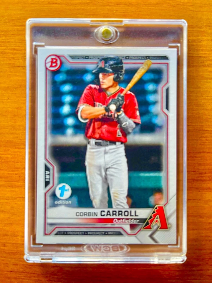 Corbin Carroll RARE ROOKIE RC 1ST EDITION INVESTMENT CARD SSP BOWMAN ROY MINT - Image 1 of 4