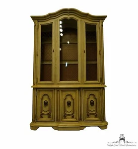 STANLEY FURNITURE Cream / Off White Painted French Provincial 53" Lighted Dis... - Picture 1 of 7