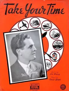 Take Your Time Sheet Music Walter Cummins Oscar Lavant Joe Young 1936 Barbelle - Picture 1 of 3