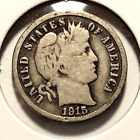 1915 S  BARBER DIME - KM113 - .900 SILVER -  INV6613 COMBINED SHIPPING