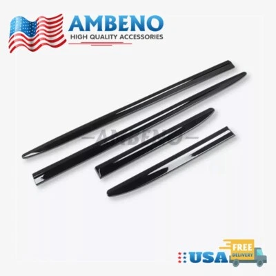 For Ford Explorer 2020-2026 4PCS Body Door Side Molding Cover Trim Glossy Black Foto 1 de 4