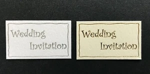 Wedding Invitation Appliqué, card topper, sentiment, embellishment pk10 - Picture 1 of 3