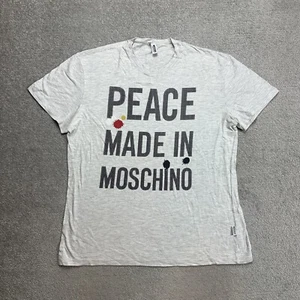 MOSCHINO Herren T-Shirt Kurzarm Gr. M Regular Classic Designer Logo 6804 Grau - Bild 1 von 8