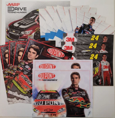 Lot Of 14 NASCAR Hero Cards- Jeff Gordon - 3M Dupont Pepsi AARP Cover