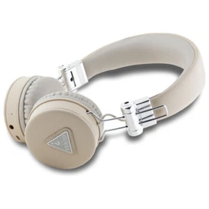 Guess Cuffie Bluetooth 5.3 Wireless ENC On-Ear Triangolo Grana Logo Metallo - Foto 1 di 3