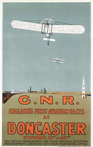 Anonymous "G.N.R., England's First Aviation Races at Doncaster" Grey Artwork - Picture 1 of 4