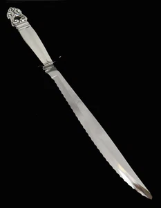 ROYAL DANISH BY INTERNATIONAL STERLINGSILBER 13,5" WELLENSCHLIFF BROTMESSER - Bild 1 von 3