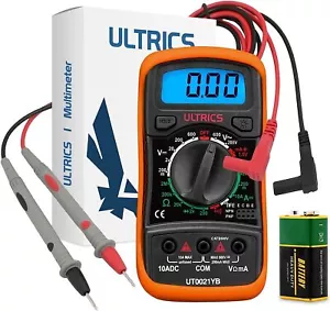 ULTRICS MULTIMETRO DIGITALE PROFESSIONALE AMPEROMETRO VOLTMETRO OHMMETRO CON CAV - Foto 1 di 6
