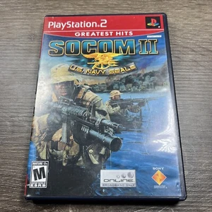SOCOM: U.S. Navy SEALs Sony Playstation 2 PS2 Complete CIB Case Manual - Picture 1 of 5