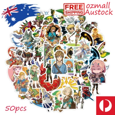 50pcs The Legend of Zelda Game Vinyl Stickers Kids Car Laptop Skateboard  - image 1 of 4