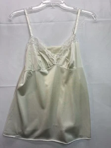 Vintage 80s Vanity Fair Ivory Lace Camisole Adjustable Strap Coquette Size 34 - Bild 1 von 9