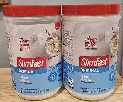 2 NUEVOS 4 HORAS CONTROL HAMBRE DELGADO RÁPIDO FRANCÉS VAINILLA MEZCLA Foto 1 de 4