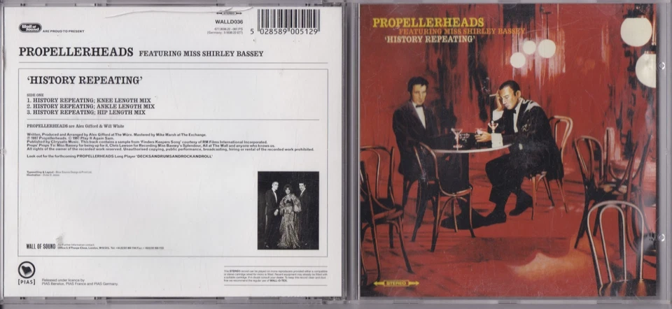 Propellerheads Feat. Shirley Bassey - History Repeating (3 Track Maxi CD) - Image 1 of 1