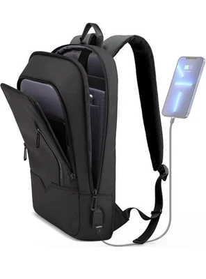 hk тонкий buisness рюкзаки для мужчин расширяемый анти кражи водонепроницаемый ноутбук 15,6 - Изображение 1 из 4