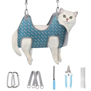 Dog Grooming Hammock Harness for Cats Dogs, Relaxation Pet Grooming Hammock R... - Picture 1 of 8