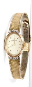 Croton Women's Diamond accented Bezel Wrist Watch 10k G.F. Case & Band Working - Picture 1 of 7