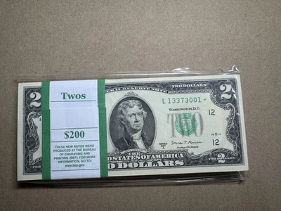 $2 2017 = 100pcs Consecutive Serie Number Replacement Star Gem UNC_LDP Shop. - Image 1 of 3