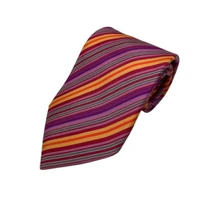 Corbata HERMES Rojo Naranja Seda Logo vendedor de Japón N0130 43 Hecha en Francia - Imagen 1 de 7