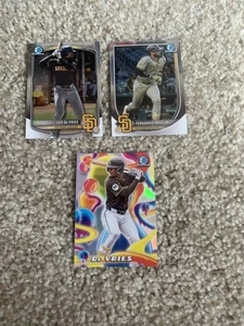 Lote (3) Bowman Chrome San Diego Padres 2025 + 1 inserto - Imagen 1 de 1