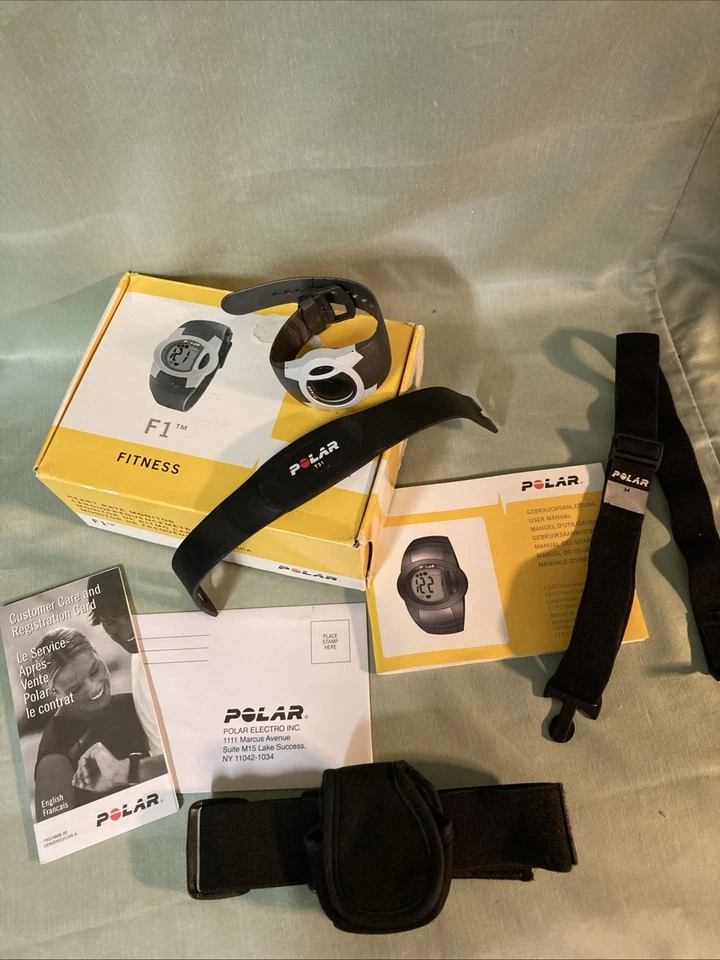 Polar F1 Fitness Heart Rate Monitor Watch & Strap- Needs Battery AS-IS Untested - Image 1 of 4