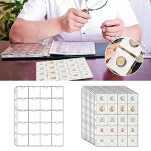 Coin Collecting Pages Standard 9Hole Coin Pocket New 10 Sheets 20 Pockets - Picture 1 of 10