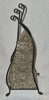 DE COLECCIÓN MCM Hecho a Mano RAW HIDE Lámpara/Cubierta de Pantalla Tealight Marco de Hierro Fundido Foto 1 de 4