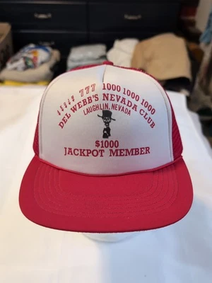 Vintage Del Webb's Nevada Club $1000 Jackpot Member Trucker Hat - Image 1 of 4