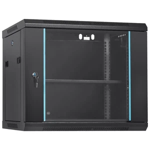 9U Wall Mount Network Server Rack Cabinet Enclosure 15.5'' Deep Door Lock - Picture 1 of 6