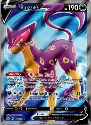 Liepard V (Full Art) Ultra Rare SWSH06: Chilling Reign 180/198 NM - Image 1 of 2