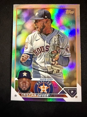 2023 Topps Series 1 - Cristian Javier #55 Rainbow Foil - Image 1 of 2