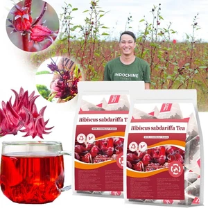 Organic Hibiscus Tea Bags, 100% Pure Dried Hibiscus Flower Tea, Te De Hibisco - Picture 1 of 24