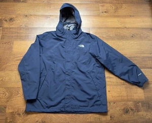 The North Face Hyvent Mens 2XL Hooded Windbreaker Rain Shell Jacket Blue - Picture 1 of 11
