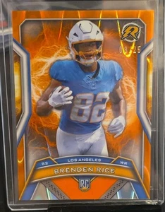 2024 Topps Resurgence - Rookies Brenden Rice /25 #155 rifrattore arancione (RC) - Foto 1 di 4
