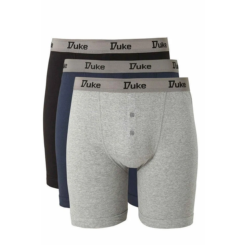 Duke London Taglia Grande da Uomo 3 Paio Confezione Jersey Boxer - Immagine 1 di 1