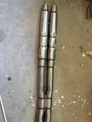 Plymouth Prowler 18" Chambered muffler exhaust w/ X-Pipe aluminized - Image 1 of 3