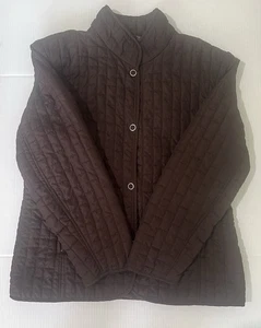 J.A. Sport Women’s Brown Quilted Jacket Large  - Picture 1 of 11