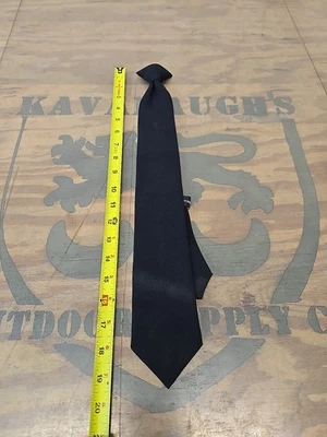 Salty Uniform Clip On Tie Dark Brown 18” Polyester Tie Made in the USA Black - Image 1 of 3