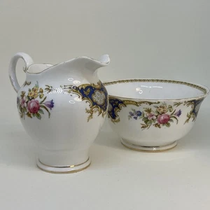 TUSCAN China SUGAR BOWL AND CREAMER Windsor Pattern - Picture 1 of 5