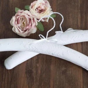 Shoulder Waist Satin  Padded Clothes Hanger with Bowknot Costume Yellow Coat - Picture 1 of 7